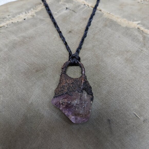 Amethyst Electroformed Necklace - Picture 7 of 8